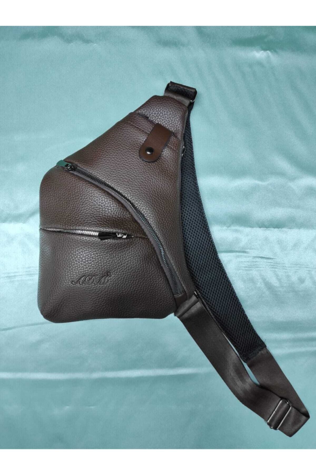 ARI Unisex Kahverengi A Kalite Suni Deri Çapraz Çanta Body Bag