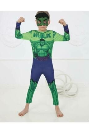 Unisex Çocuk Yeşil Hulk Kostüm 00042
