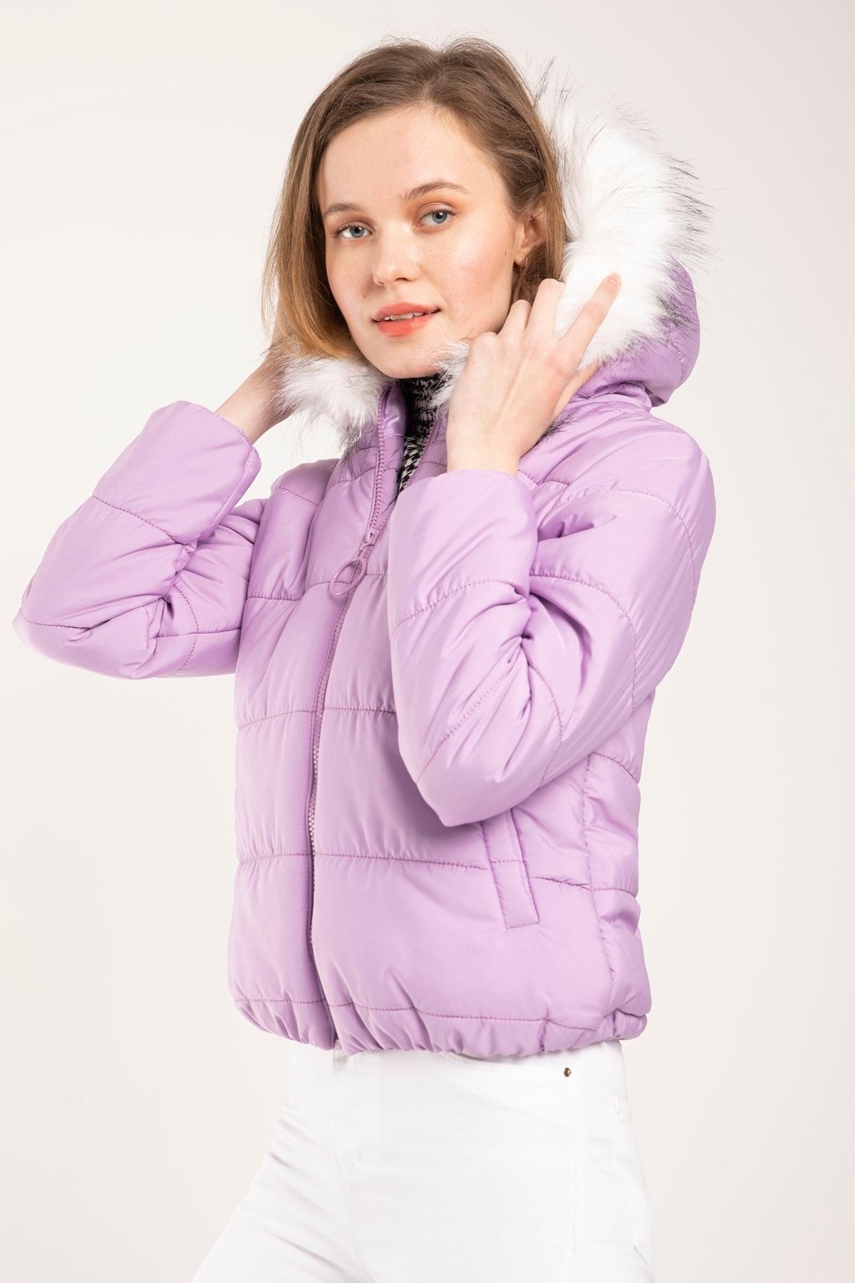 Lila puffer jacket shop