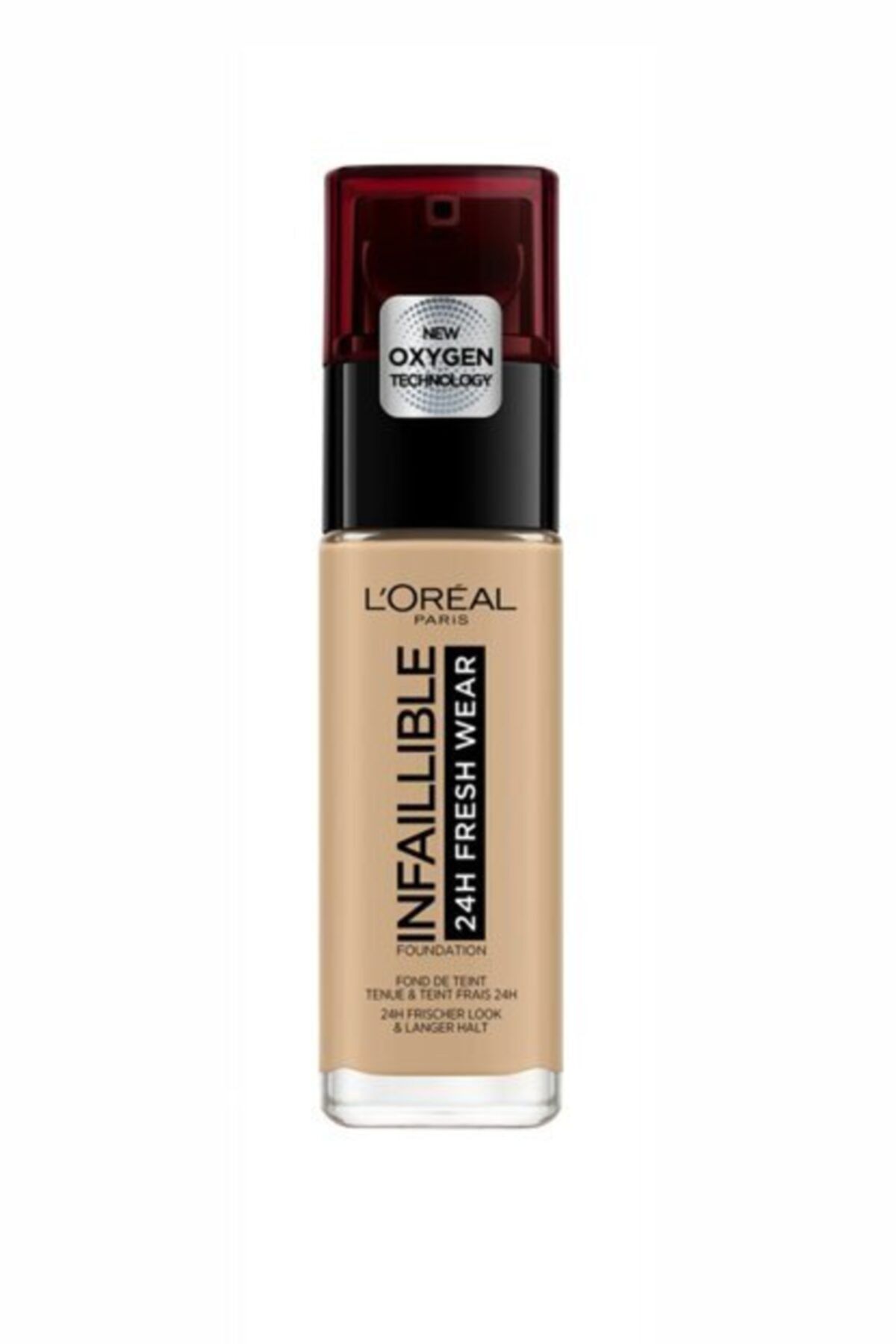 کرم پودر نود پایه ثابت طولانی مدت اینفیل 24H فرش ویر 140 بژ طلایی 30 میلیلیتر L'Oreal Paris