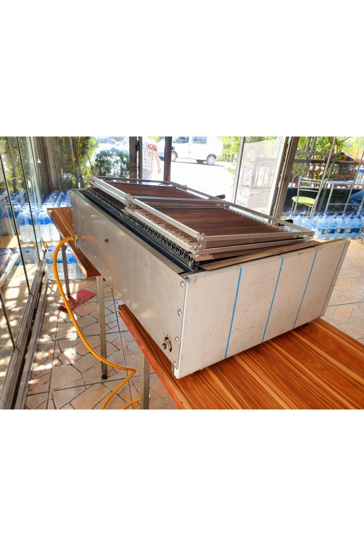 Doğalgazlı Lav Taşlı Izgara Mangal Lava Taşlı Endüstriyel Grill -90 Cm- 7