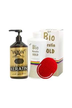 Keratin Gold Brezilya Fönü Saç Düzleştirici Bakım Seti - Keratin Özlü Tuzsuz Şampuan Dset01