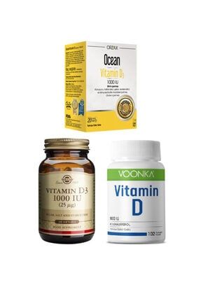 D3 Vitamini 100 Kapsül+voonka Vitamin D 1000 Iu 102 Kapsül+ocean Vitamin D3 1000 Iu Sprey 20 Ml popi000810