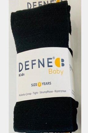 Çocuk Siyah Desenli Külotlu Çorap Begomay-09yaş-kilotlı-013