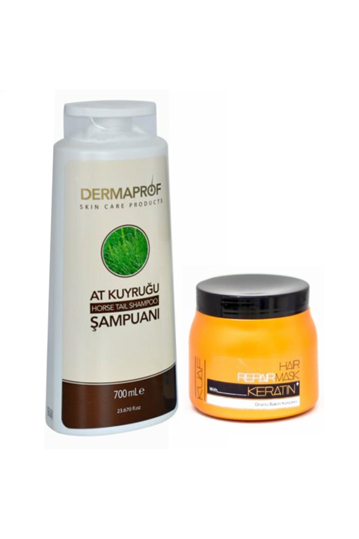 At Kuyruğu Şampuanı 700ml + Kuaf Keratin Saç Maskesi 500ml Set — ATKKM