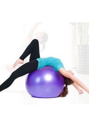 65 cm Fitilli Pilates Yoga Egzersiz Antrenman Jimnastik Fitness Denge Topu Büyük Boy ARS-DMR-1555E