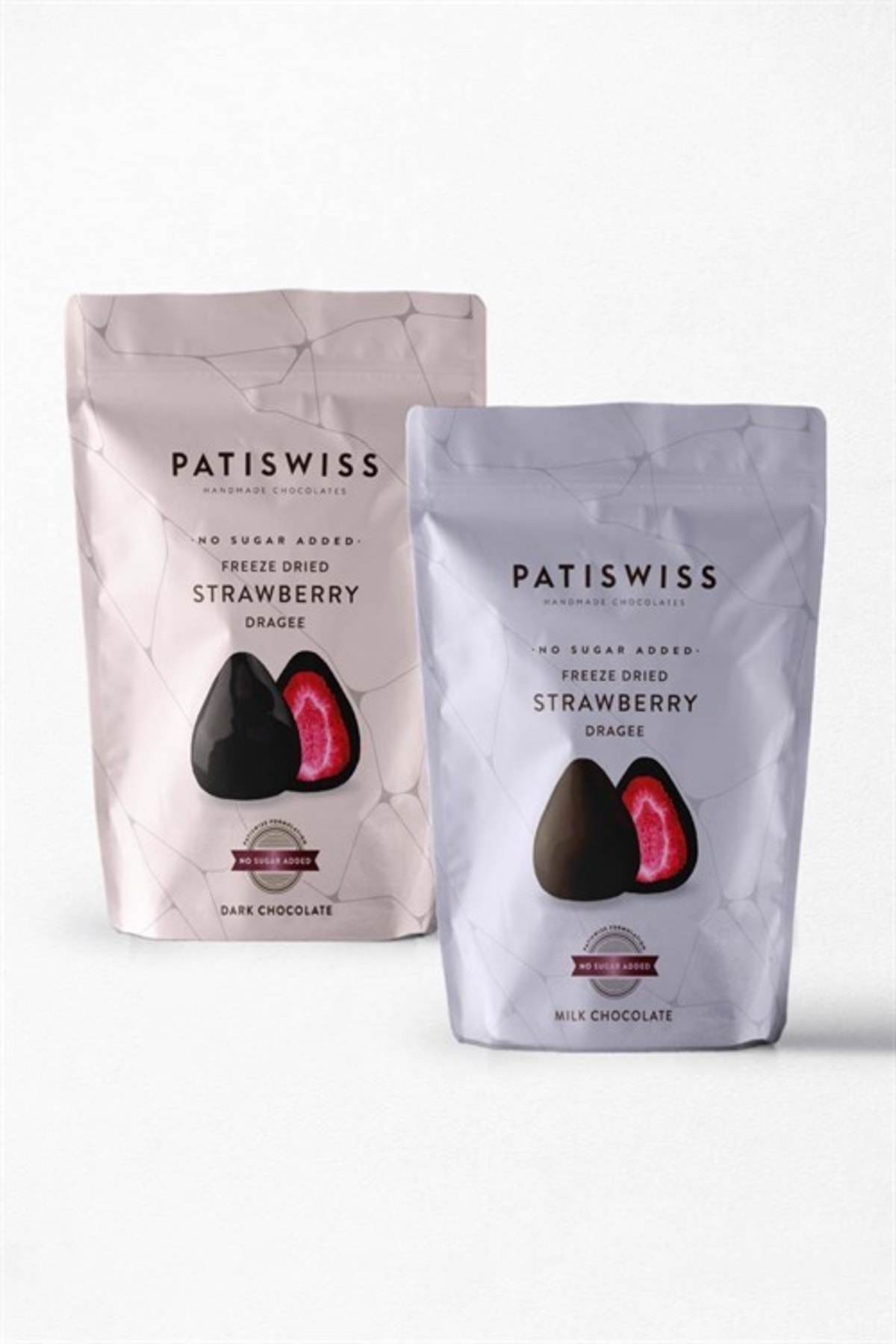 Patiswiss Şeker Ilavesiz Çilek Set Sütlü Ve Bitter Çikolatalı