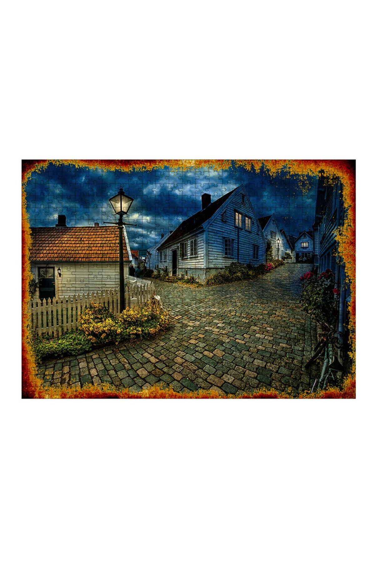 Tablomega Ahşap Mdf Puzzle Yapboz Arnavut Taşlı Sokak 500 Parça 50*70 Cm