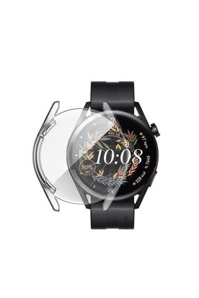 Huawei Watch Gt 3 42 Mm Önü Kapalı Tasarım Silikon Kılıf - Şeffaf 1071202358558
