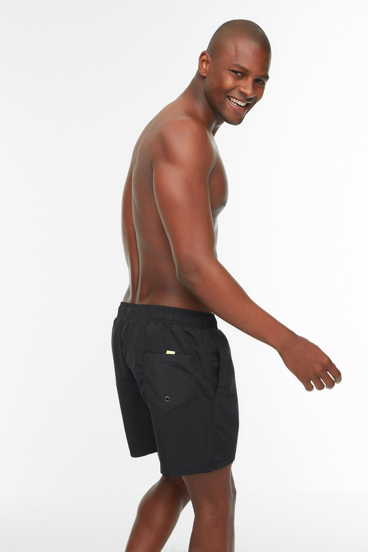 Mens plain black 2025 swim shorts