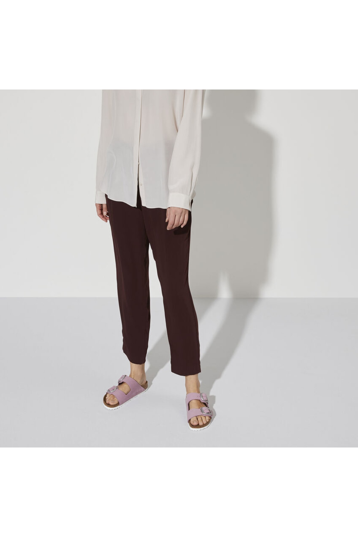 دمپایی بیرکن استاک زنانه چرم اصل صورتی        لباس خانگی | Birkenstock 1022161 DM - تصویر 3