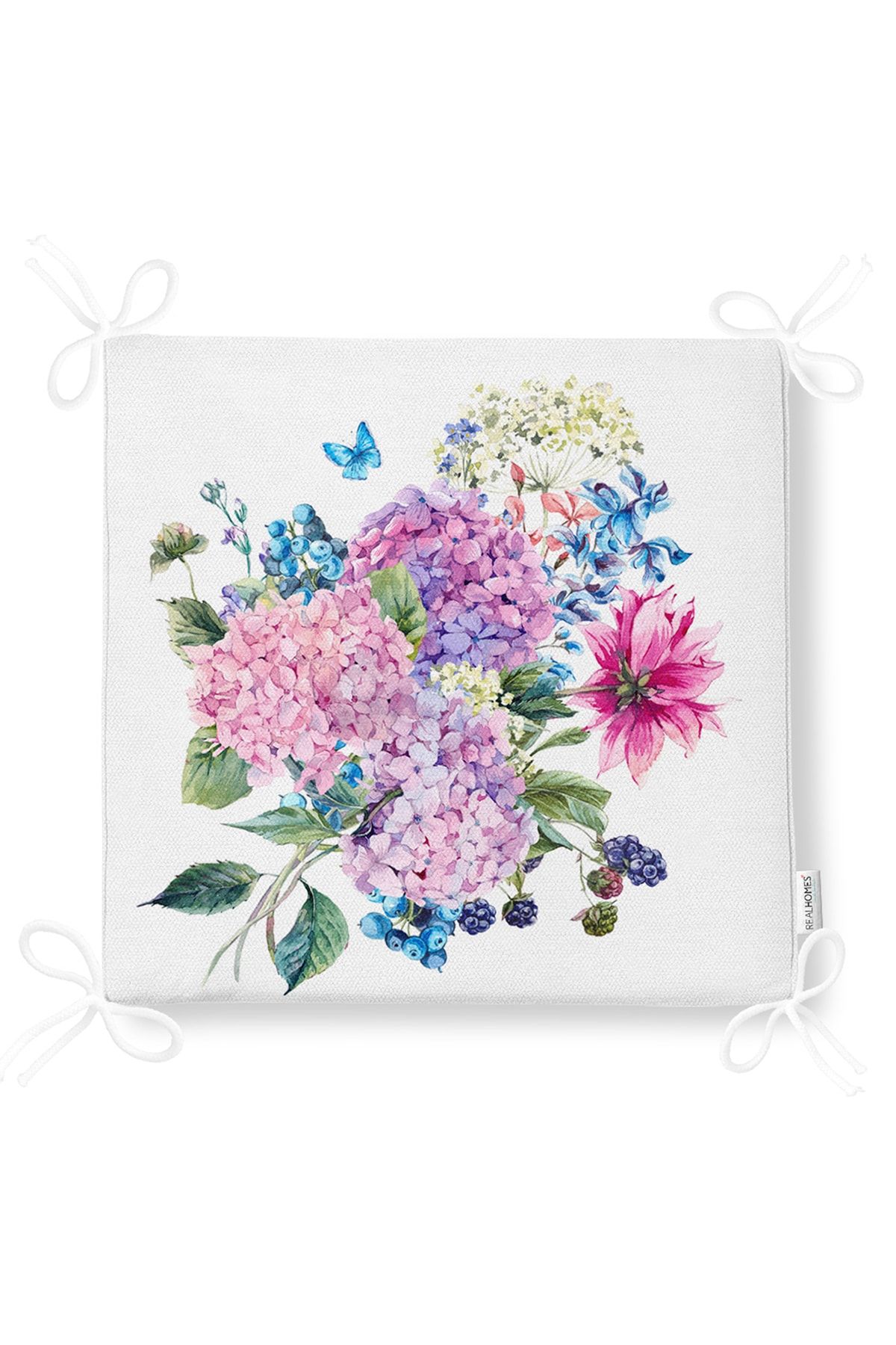 Realhomes-Pernă pentru scaun cu fermoar cu motiv Bunch Lili Culoare 5