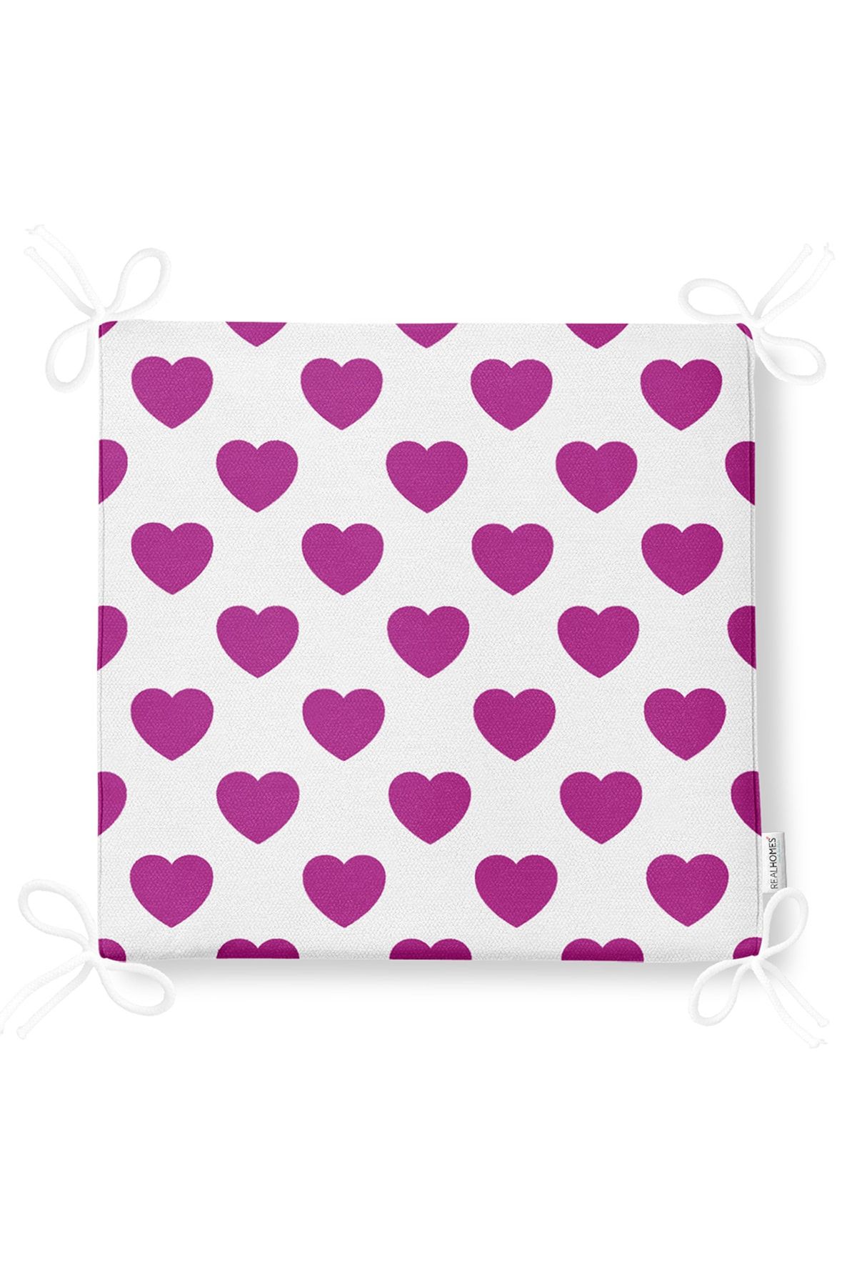Realhomes-Heart Pattern Digital Printed Zippered Chair Cushion 5