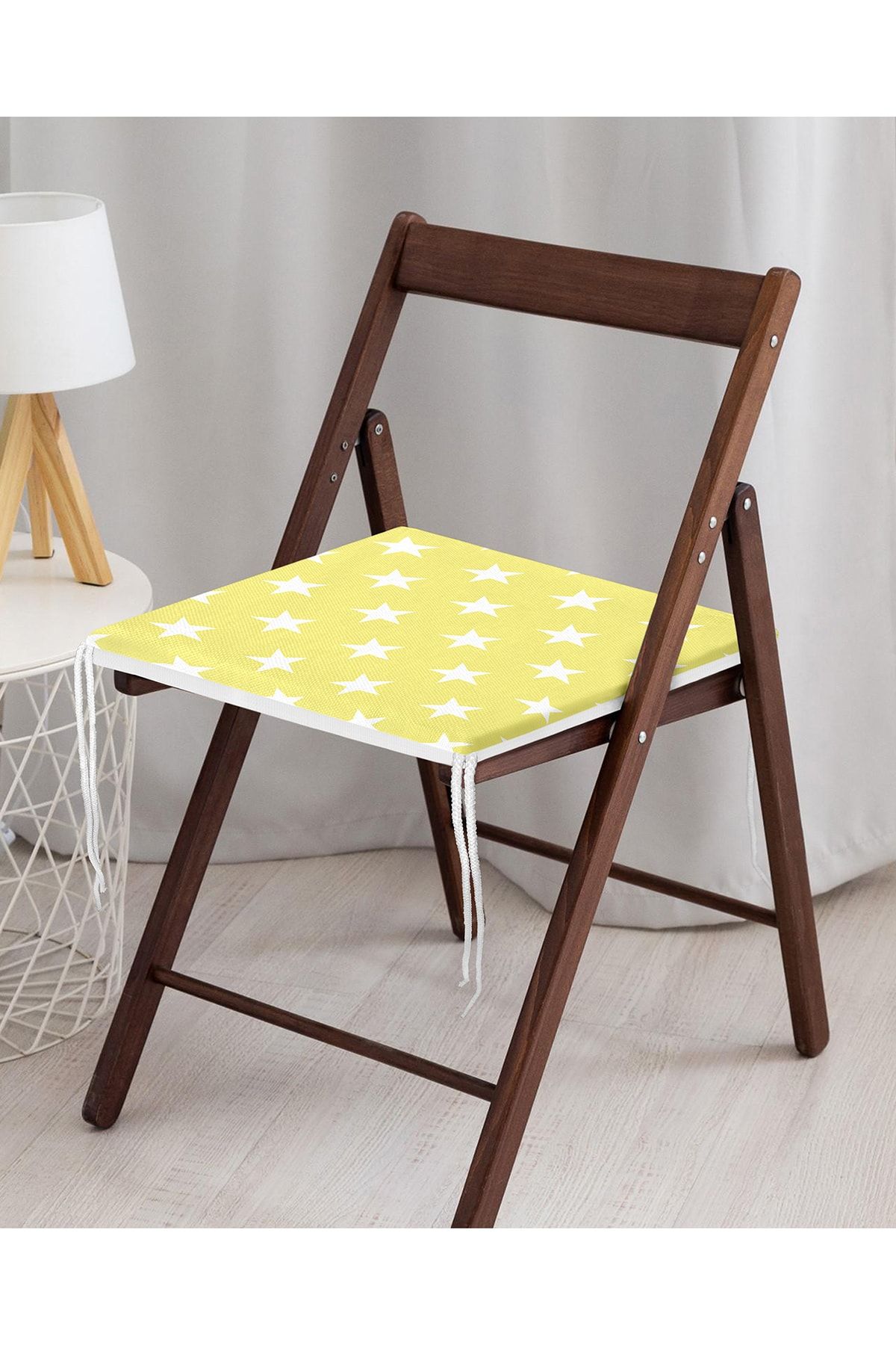Realhomes-Modern Star Patterned Digital Printed Zippered Chair Cushion 3