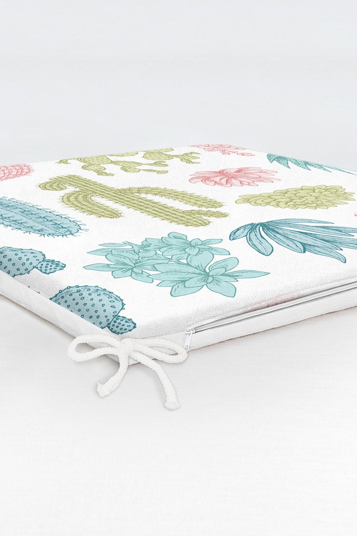 Realhomes-Cactus Patterned Colorful Modern Zippered Chair Cushion 6