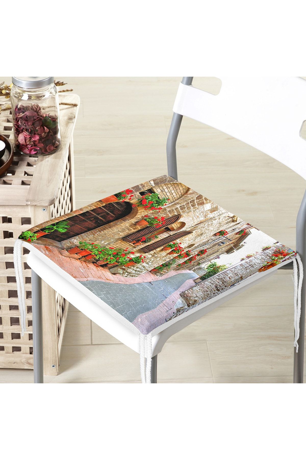Realhomes-Landscape Themed Digital Printed Zippered Chair Cushion 4