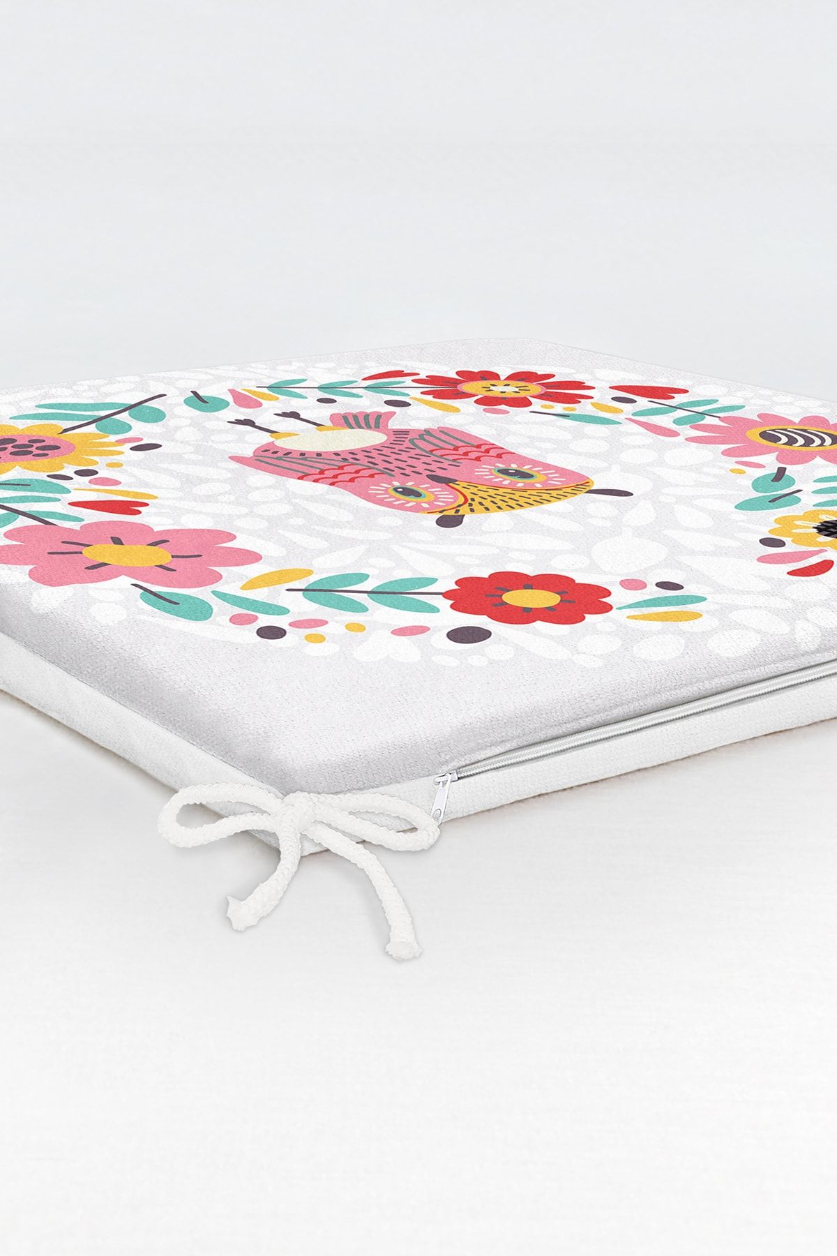 Realhomes-Digital Printed Zippered Chair Cushion with Owl Picture 6