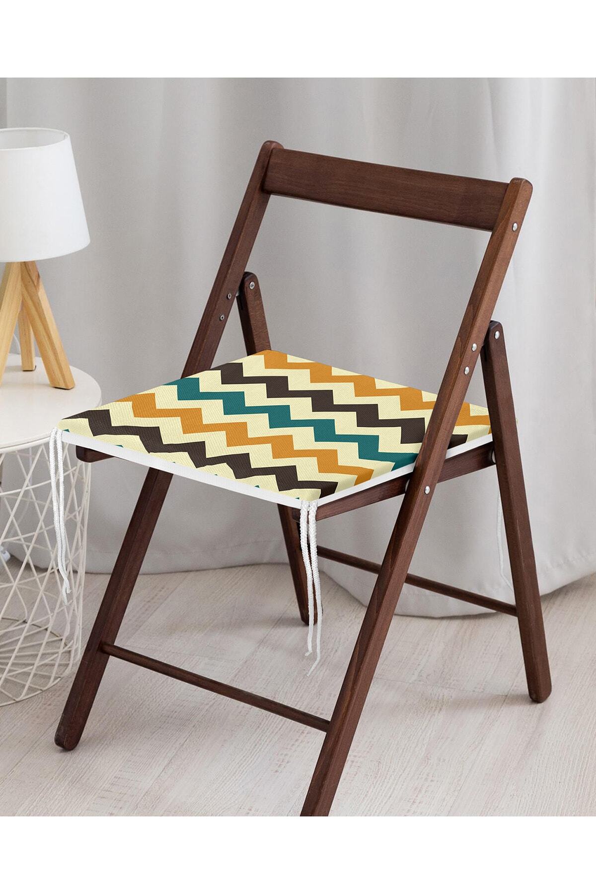 Realhomes-Modern Zigzag Pattern Digital Printed Zippered Chair Cushion 4