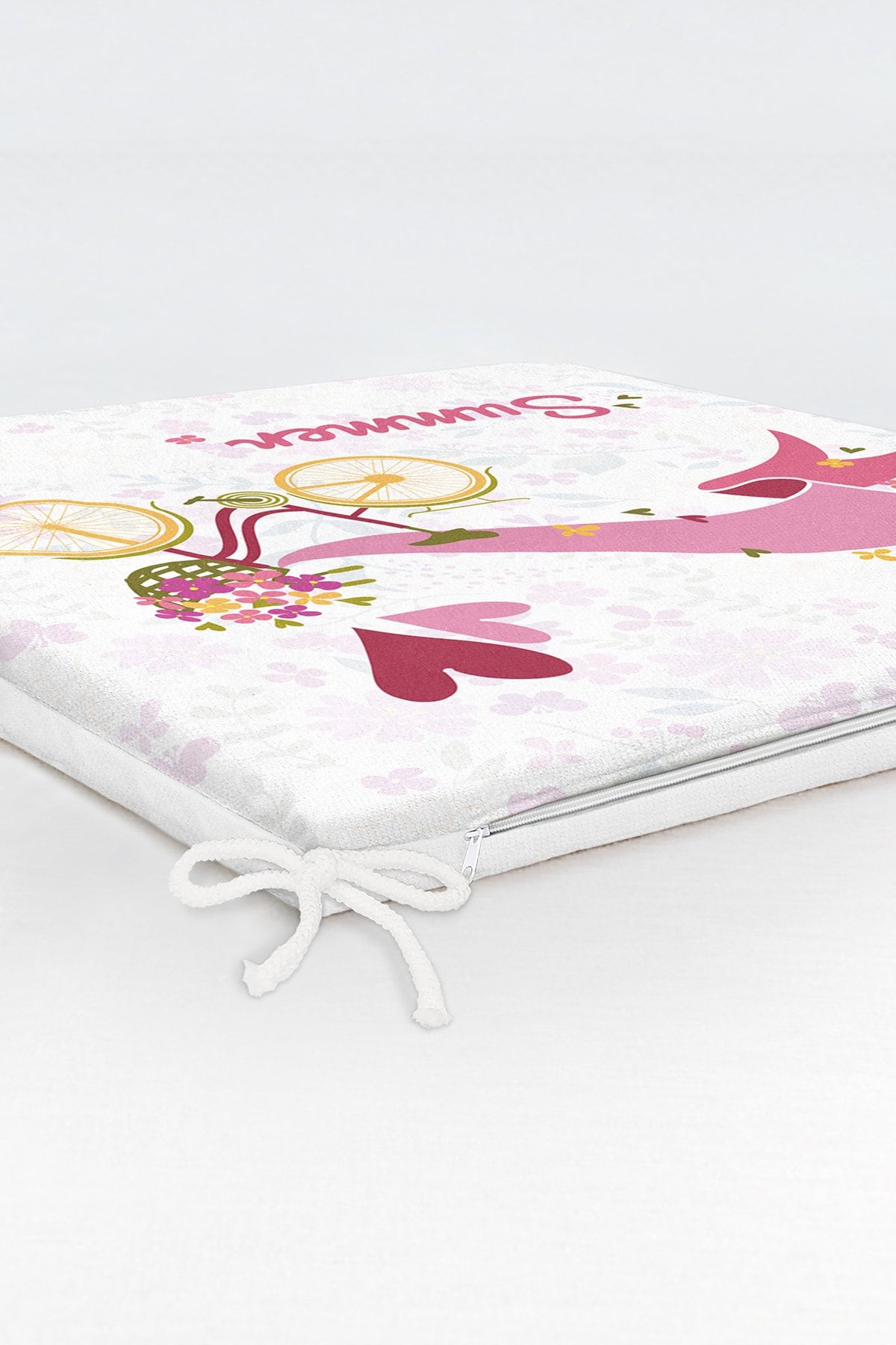 Realhomes-Modern Bicycle Patterned Digital Printed Zippered Chair Cushion 6