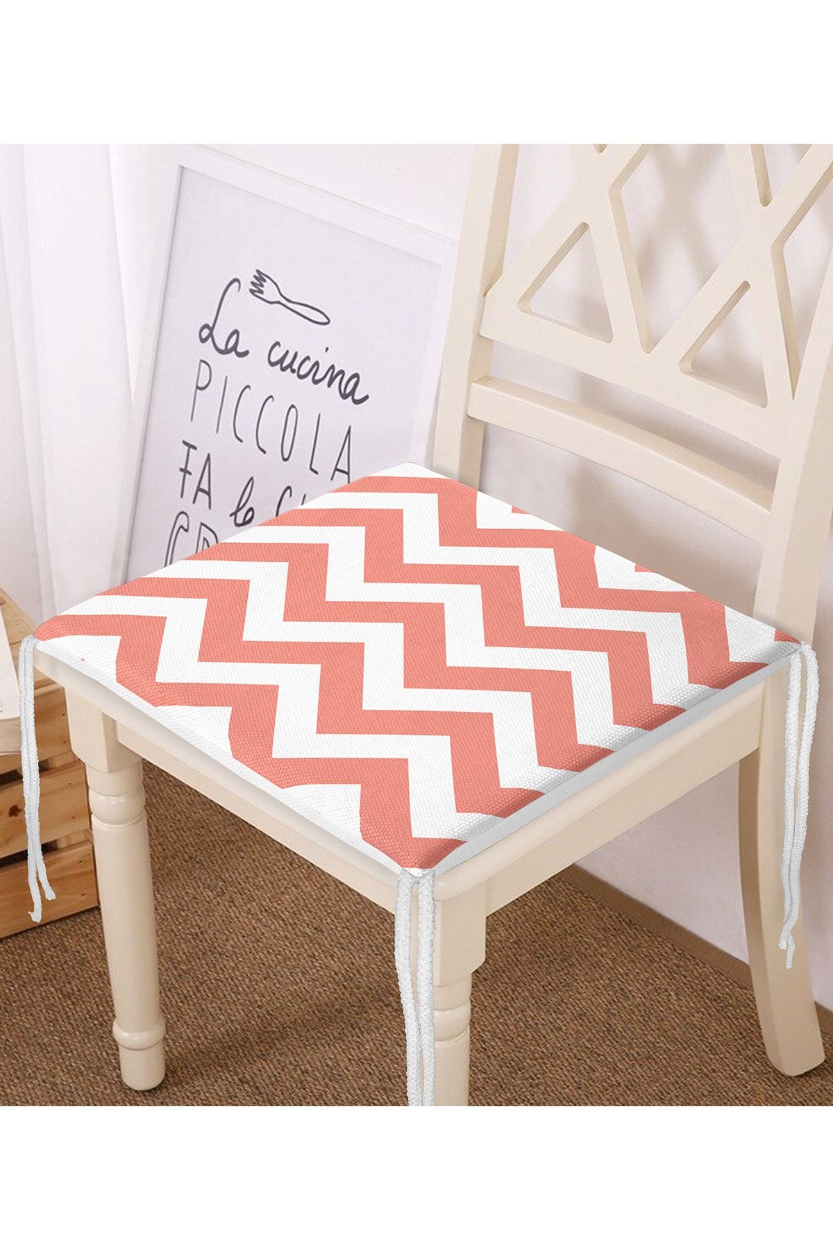 Realhomes-Modern Zigzag Patterned Digital Printed Zippered Chair Cushion 1