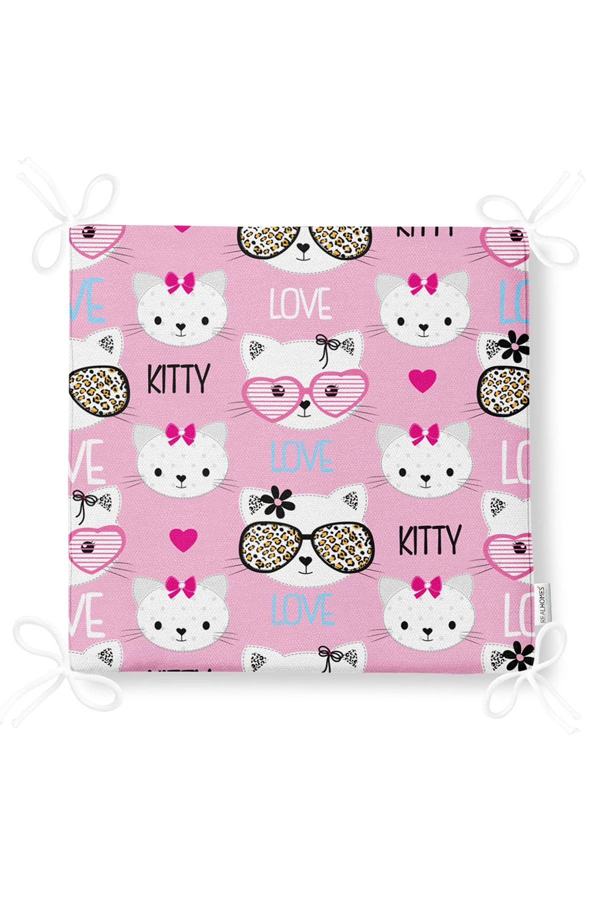 Realhomes-Hello Kitty Motif Digital Printed Modern Zippered Chair Cushion 5