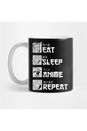 Eat Sleep Anime Repeat , Funny Japanese Manga Tee Kupa 312PA550x1x20