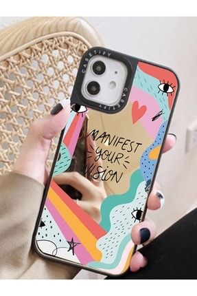 Iphone 12 Pro Max Uyumlu Manifest Your Vision Candy Desenli Aynalı Kılıf Candy12ProMax