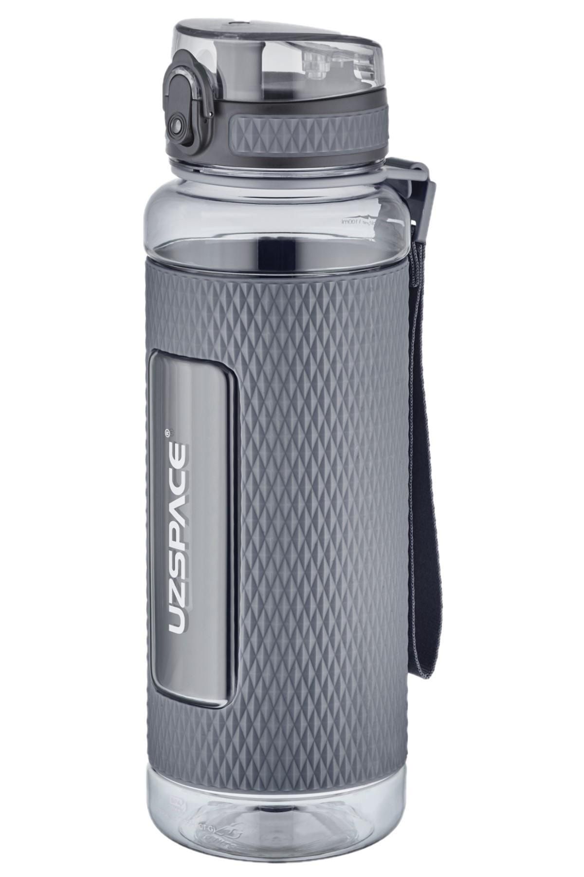 قمقمه ورزشی خاکستری ff 1100ml mega اندازه بزرگ آب سیلیسون گربه محافظت شده Uzspace