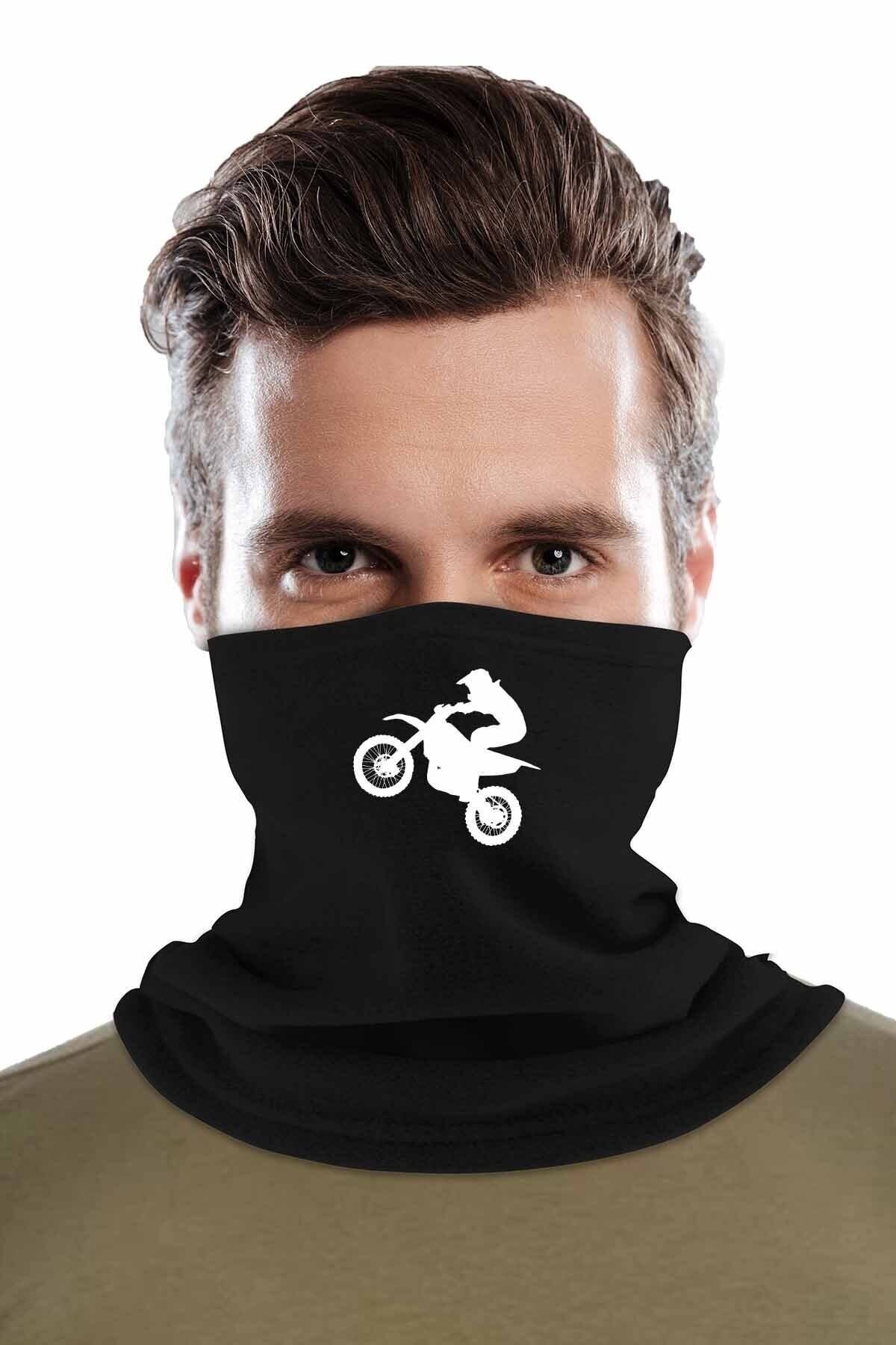 herotasarım Motorcu Baskılı Kışlık Polar Boyunluk Bll2827