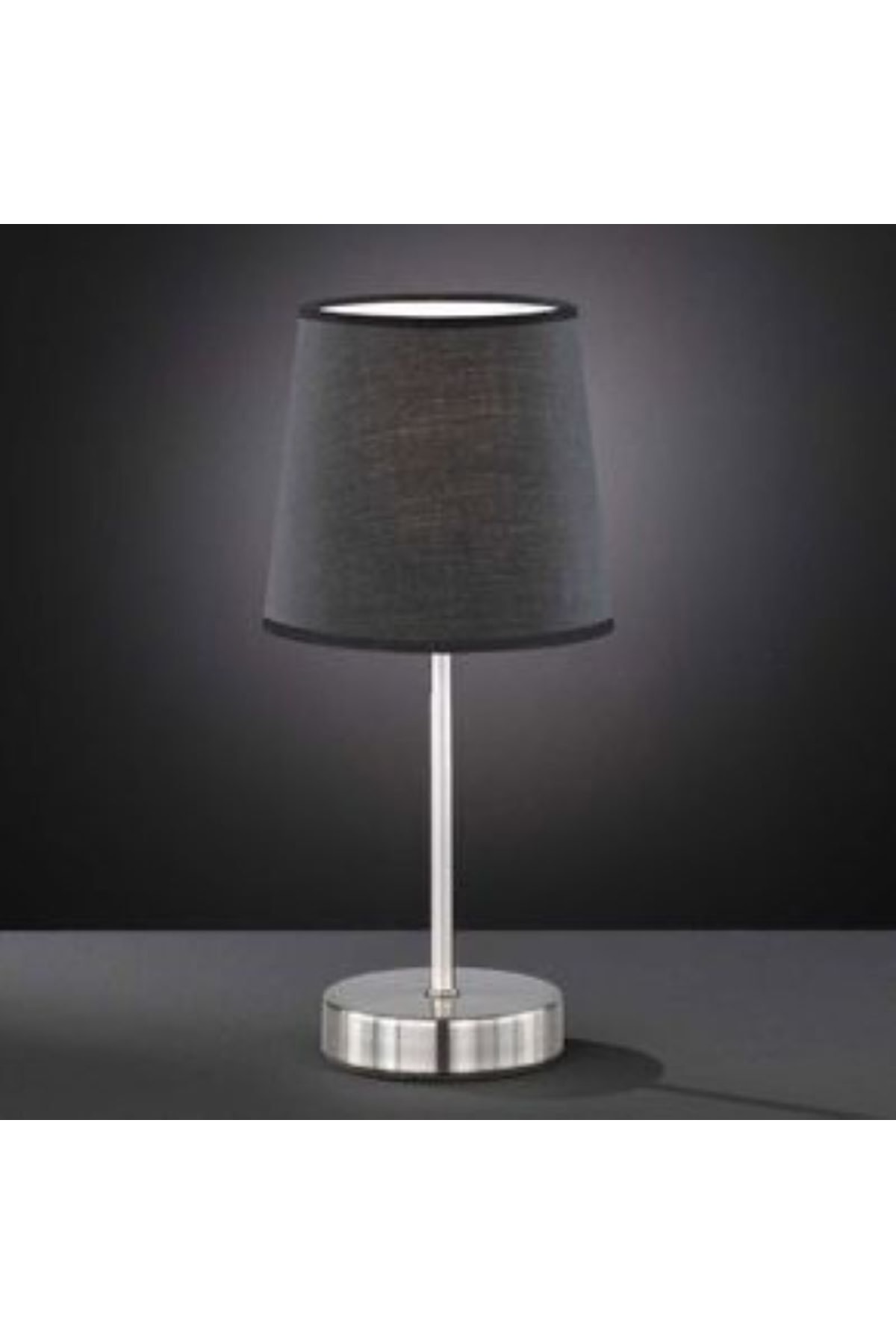 Chrome Black Metal Modern Lampshade Night Light