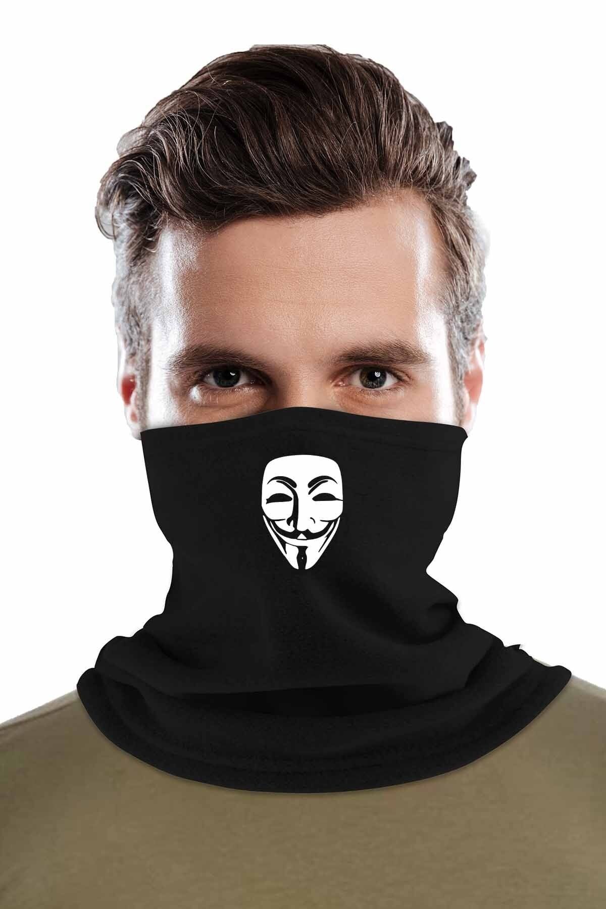 Tasarım Dünyam-Hacker Gloves Set Neck Collar - Bll2933 2