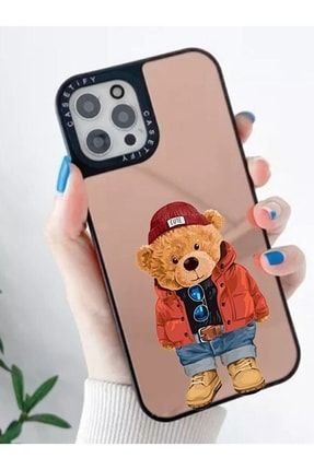 Iphone 12 Pro Max Uyumlu Teddy Bear Desenli Aynalı Kılıf Teddy13promax