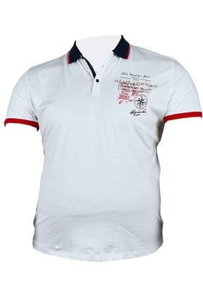 Diorise Büyük Beden Polo Yaka Lakost T-shirt 221DBPL4002