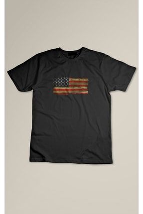 Vintage Usa Bayrak Tasarım Oversize T-shirt (yüksek Kaliteli Kumaş) VINTAFEUSAFLAG67183021