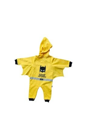 Yarasa Kanatlı Batman Baskılı Bebek Kostüm Tulum dosjkmkşkklm
