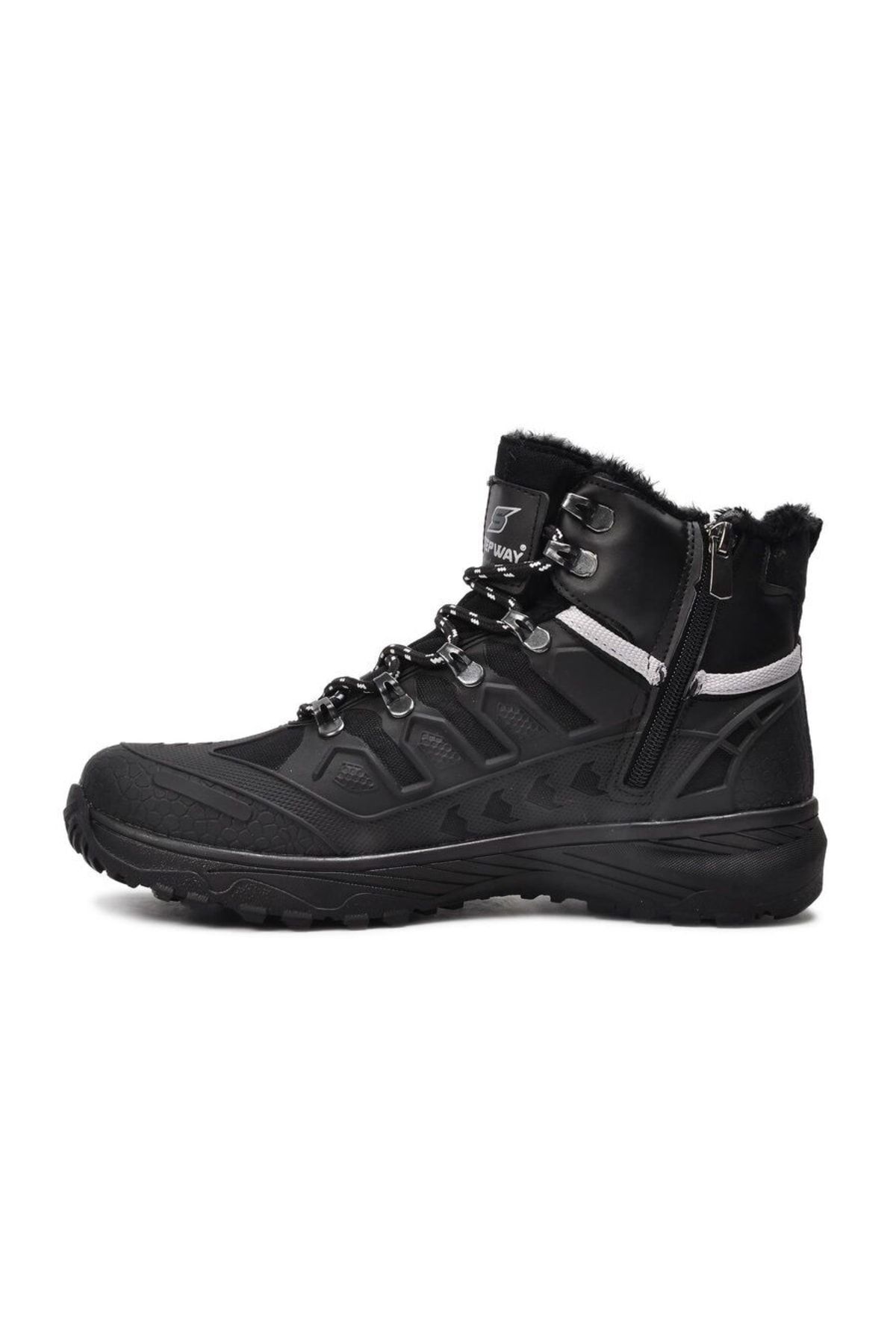 Black adidas shop boots with fur