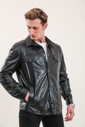 Y-030 Emrick Shırt Leather Deri Gömlek
