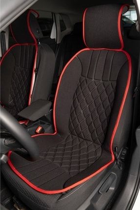 Rover 75 Lüks Oto Koltuk Minderi Ön 2'li Set Elegance Siyah Kırmızı MKELGSYHKRMZ001-447