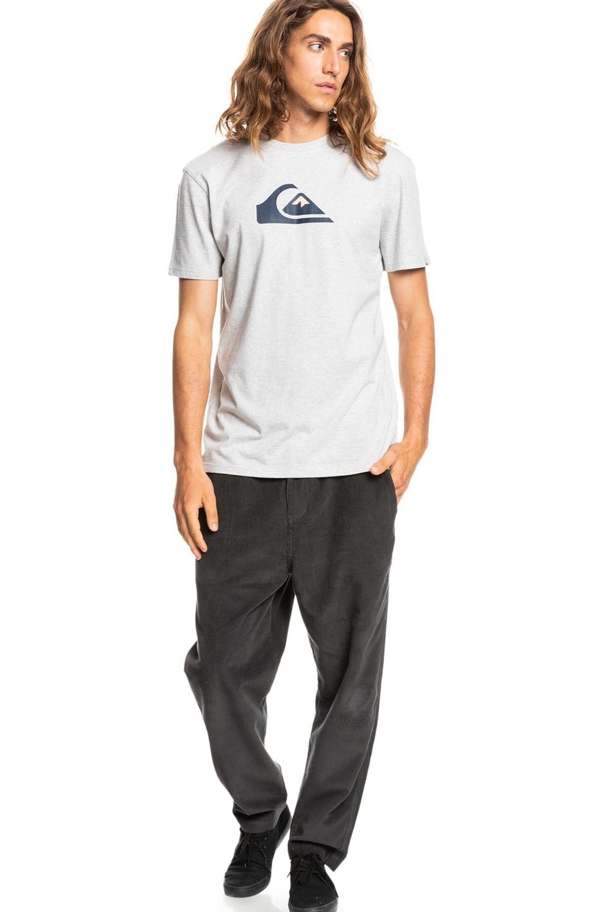 تیشرت مردانه خاکستری کوئیک‌سیلور | EQYZT06534-SGRH اورجینال - تصویر 3