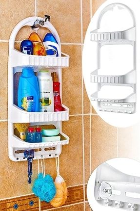 Pratik Şampuan Lif Sabun Rafı Duşa Asılabilir Şampuanlık Shower Caddy nq14585