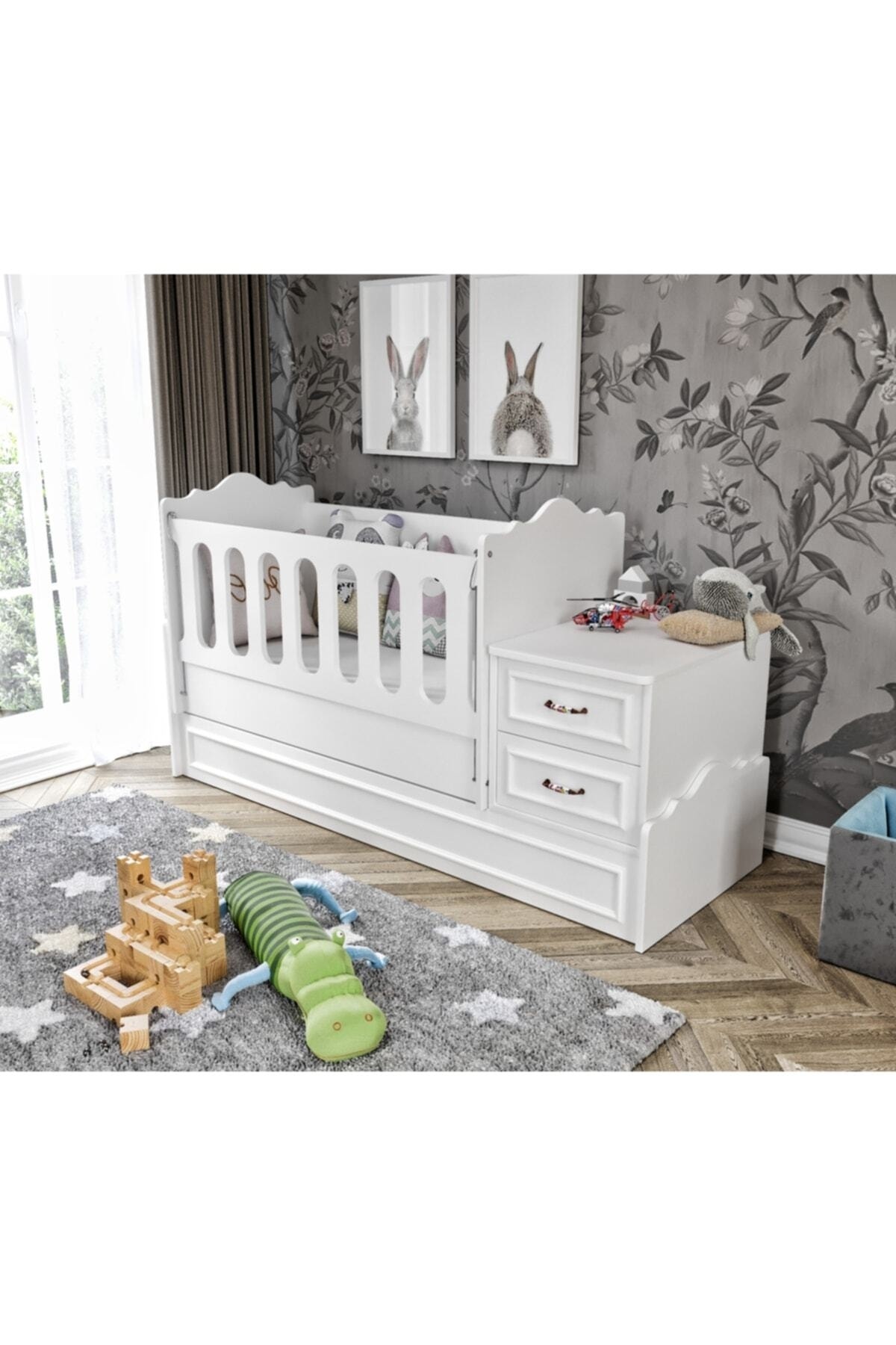 WENCE Kartopu Büyüyen Beşik Beyaz - Tamamı 1. Kalite Mdf