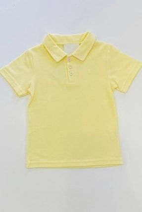 Polo Yaka Yumuşacık Lagos Kumaş Sarı Tişört EDN0000186