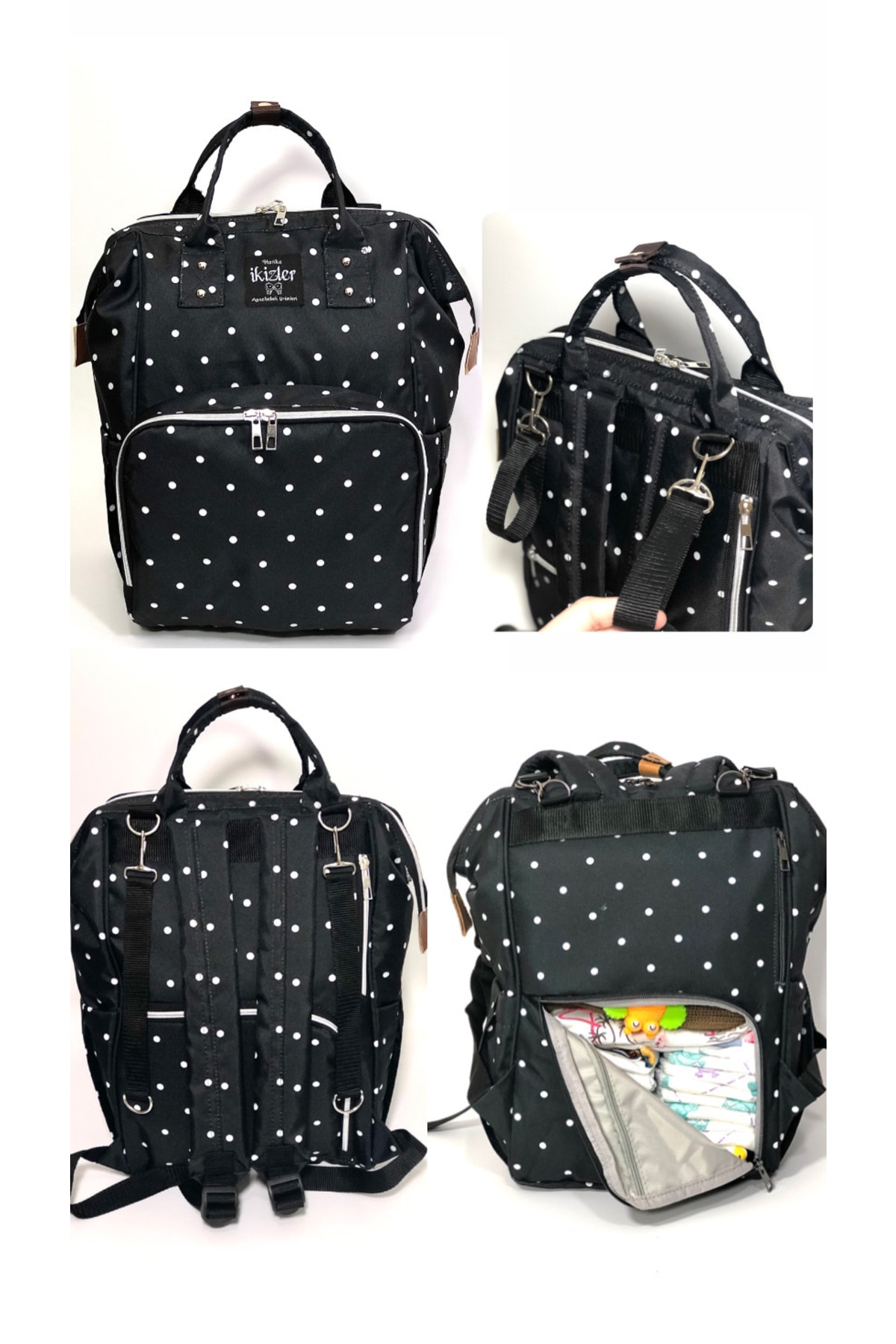 Harika ikizler Bebek Bakım Çantası + Termal (mama , Yemek Taşıma )çanta Seti fotoğrafı 4 (önizleme)