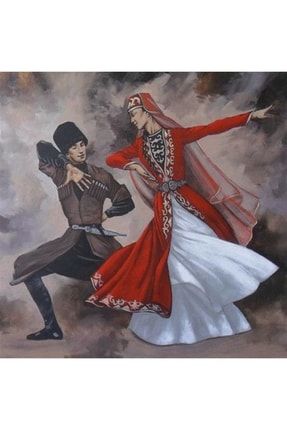 Kafkas Dansı Marcel Sanat Elmas Mozaik Tablo 66x66cm M20176145
