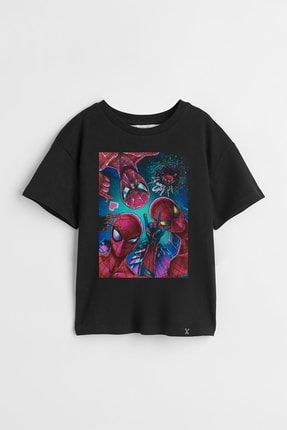 Marvel Spiderman Üçlü Özel Tasarım Baskılı Unisex Çocuk Tişört 0202712sda160410