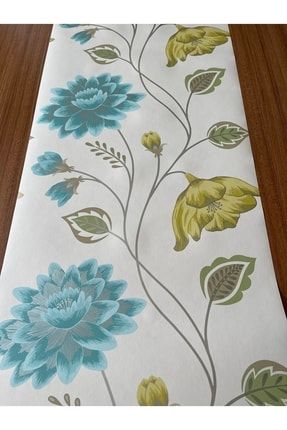 Mavi Çiçekli Ithal Duvar Kağıdı (5m²) 97087
