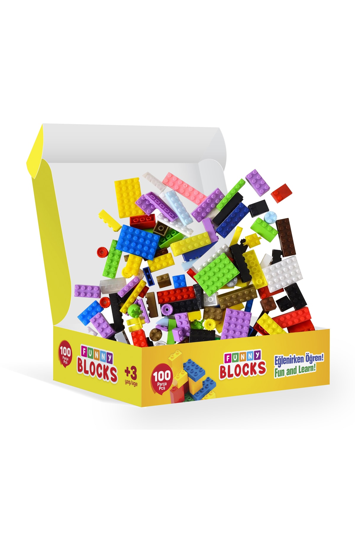 p parti oyunevi Lego Funny Blocks Mini Lego 100 Parça Eğlenceli Bloklar