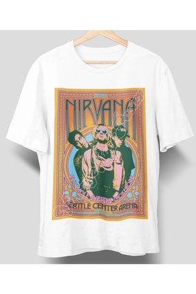 Owersize Tasarım Rock Poster Nirvana Baskılı Tişört PLBOSN001