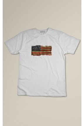Vintage Usa Bayrak Tasarım Oversize T-shirt (yüksek Kaliteli Kumaş) VINTAFEUSAFLAG67183021