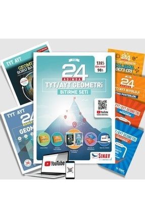 Yayınları Tyt Ayt Geometri 24 Adımda Bitirme Seti 7362616254